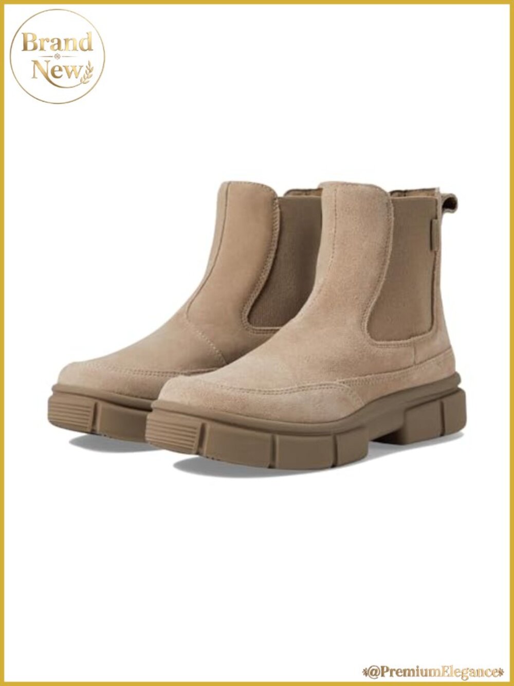 Chelsea Boot Suede Leather Ankle Winter Slip-On Women's